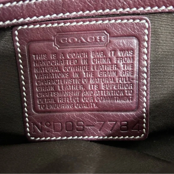 Vintage Coach 7784 Hamptons East West Wine Shoulder Bag Y2K - Picture 3 of 9